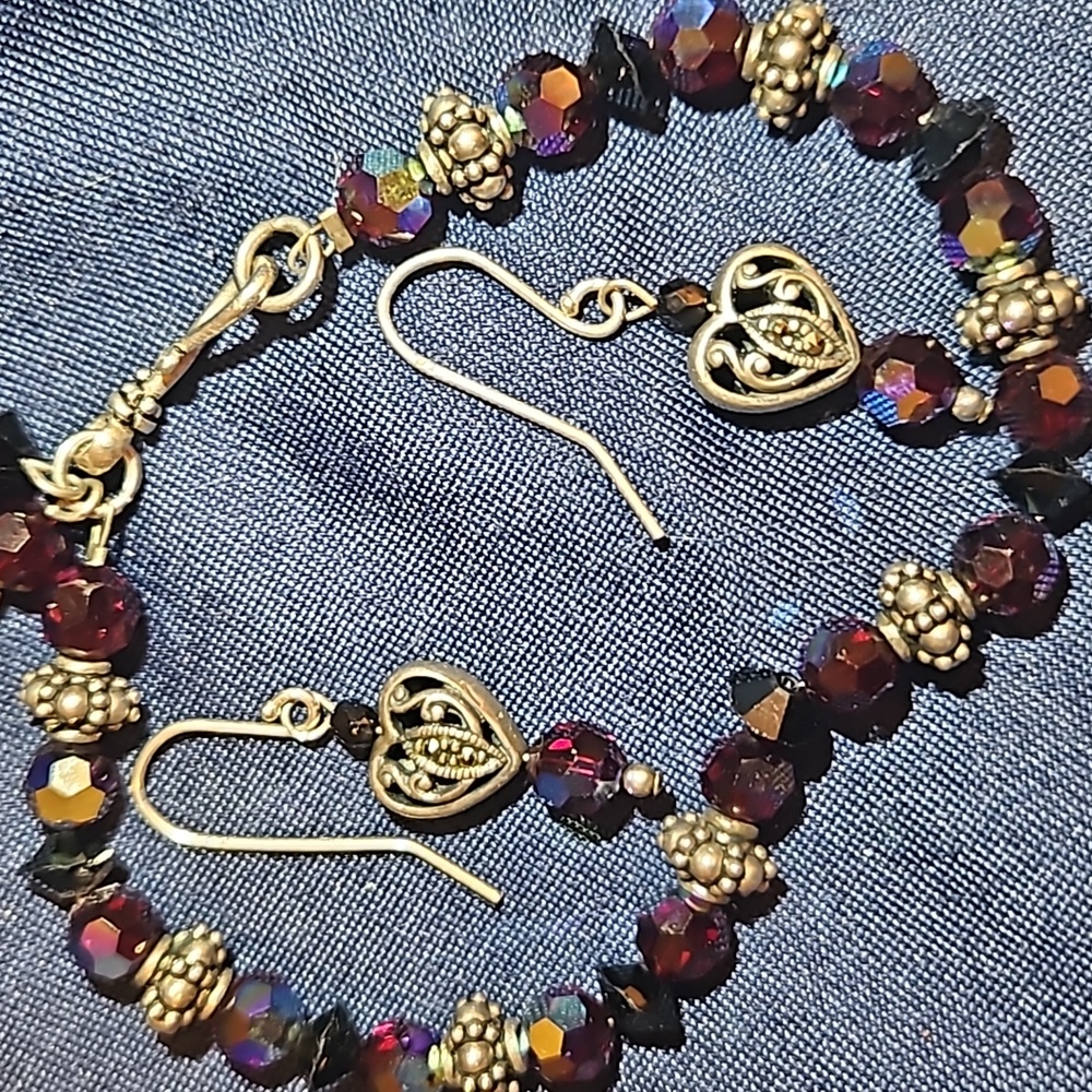 Silver and Garnet Set